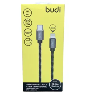 BUDI 1m PD 20W-C TO Lightning Cable