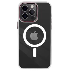 Phonix iPhone 15 Clear Hard MagSafe Case with Metal Lens Protection
