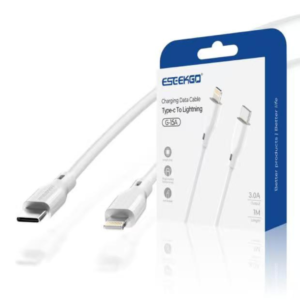 ESEEKGO Type-C to Lightning Fast Charging & Data Cable 3A – 1M Durable White Cable (G-15A)