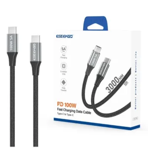 Cable Type C to C PD100W Braided Fast Charging