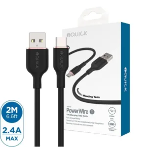 Quick USB A to type C 2 Meter Fast Charging Cable