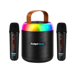 Gadget Gear Mini Karaoke Speaker – Dual Mic & RGB